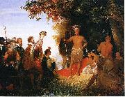 John Gadsby Chapman Coronation of Powhatan oil painting artist